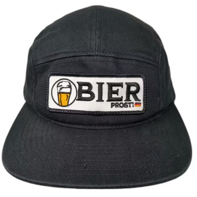 You Know 5 Panel Hat Black Bier Prost Beer Patch Slideback OS Adjustable Cap