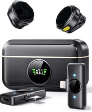 Wireless Lavalier Microphone for iPhone/Android, Lapel Mics Q8 Combo