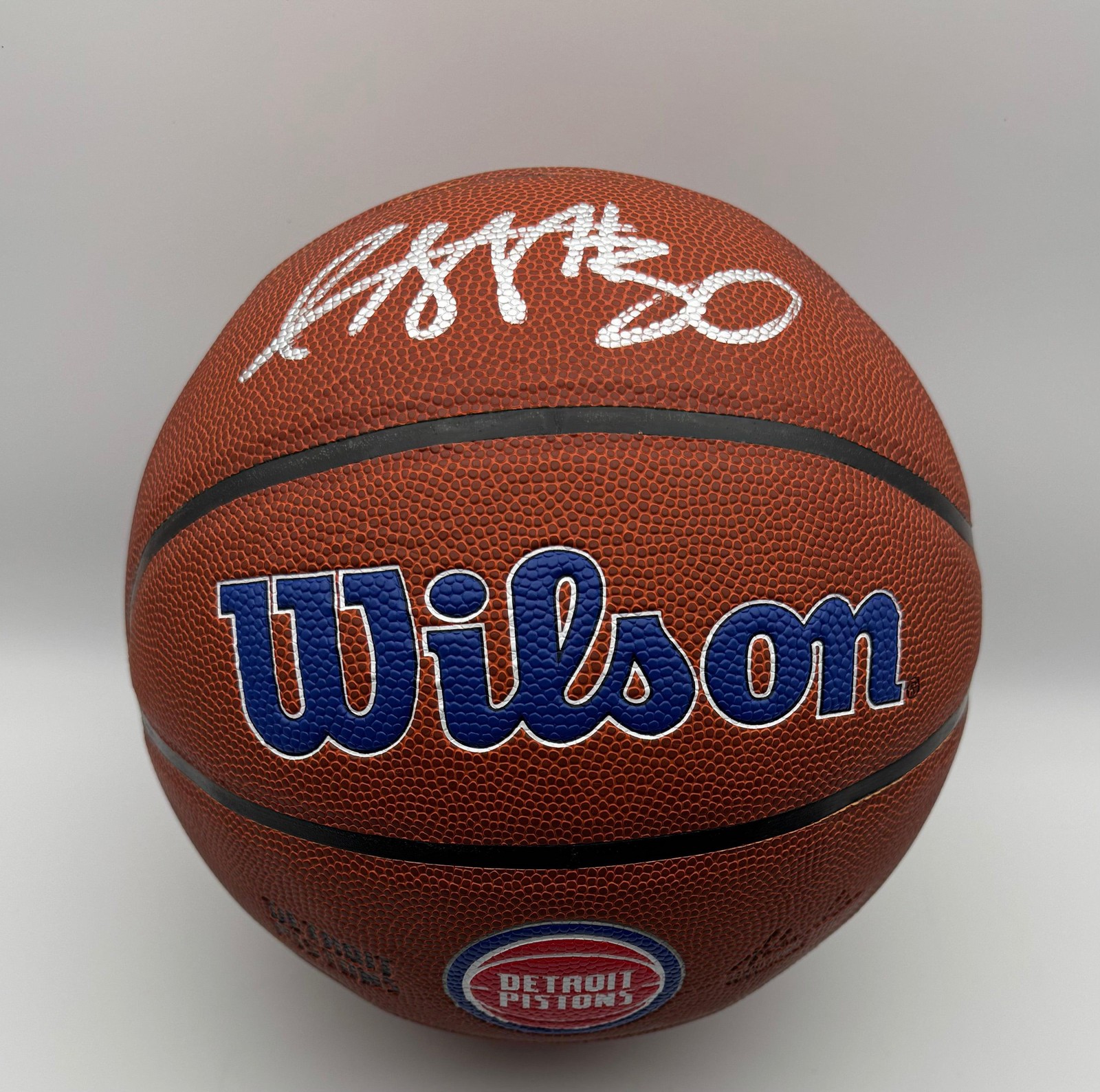 Rasheed Wallace Autographed Detroit Pistons Wilson Basketball Beckett ...