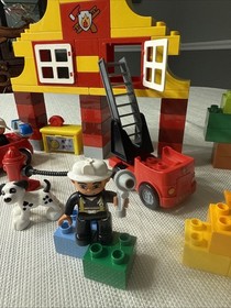 Lego DUPLO My First Fire Station #6138 Retired Includes Desk & &ldquo;Firehouse&rdquo; Block