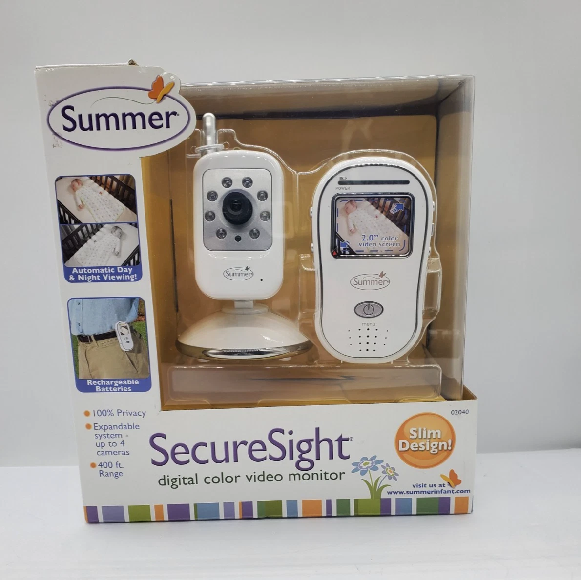 Digital Color Video Baby Monitor Camera Summer Infant Secure Sight 02040