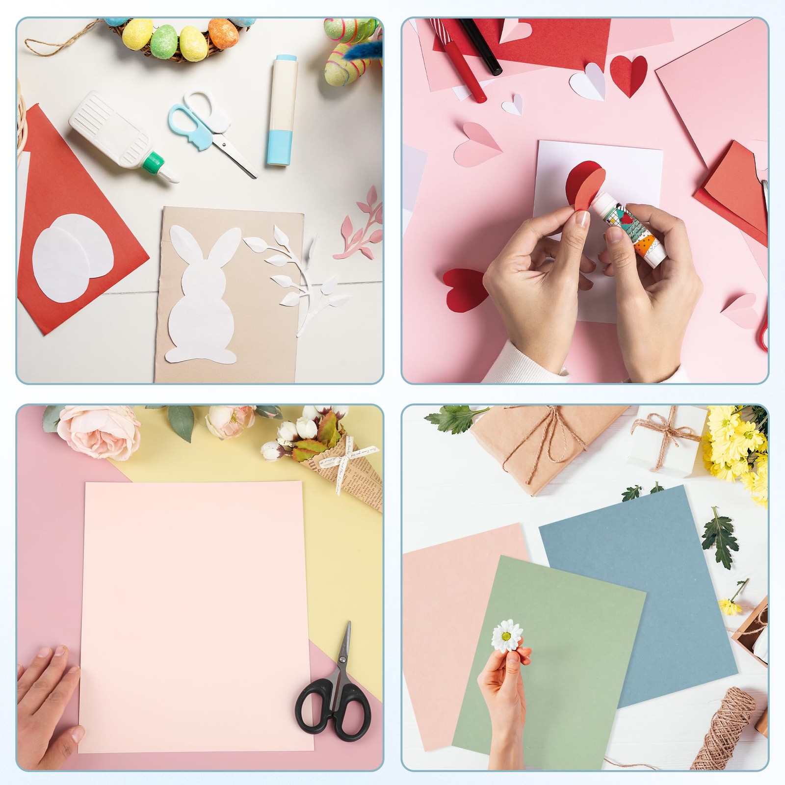 8.5x11 Colored Cardstock 30 Sheets, 230gsm/85lb Assorted Colors Heavy Craft