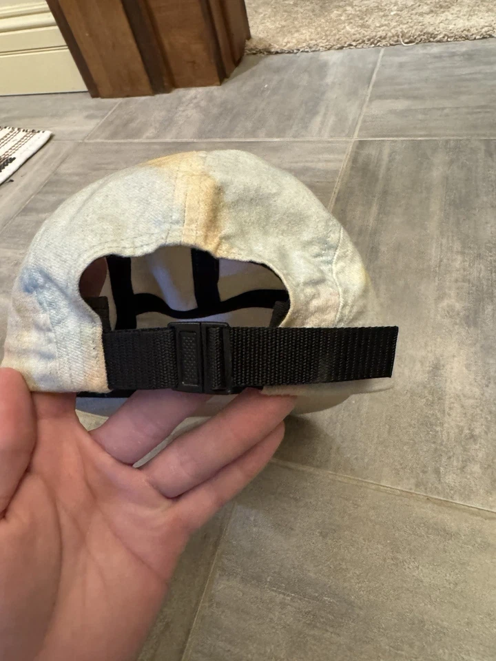 Gorra de campamento de mezclilla multicolor Supreme rara SS18 usada una vez perfecto estado original Foto 3 de 4