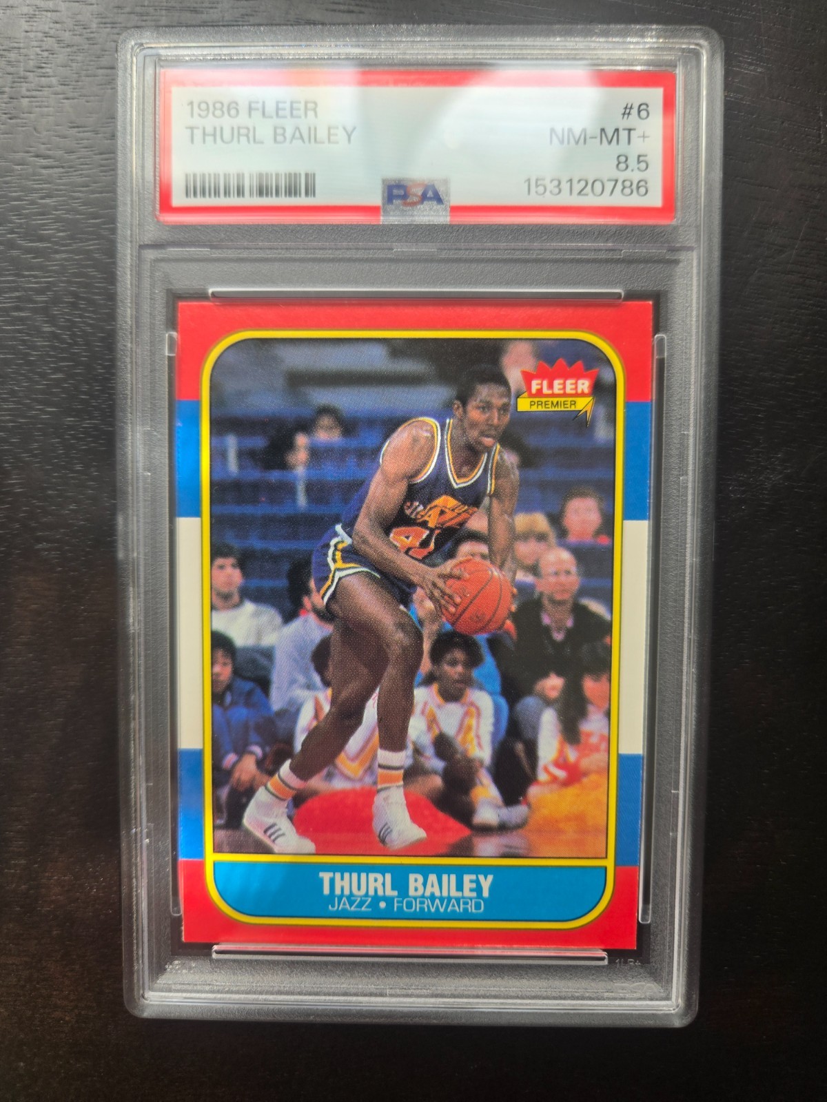 1986 Fleer Thurl Bailey PSA 8.5 NM-Mint+ #6