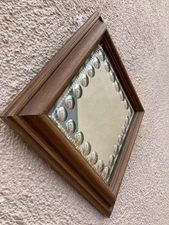 Antique Victorian Sorcerers Mirror Bullseye | Wall Hanging Beveled Bubble Convex