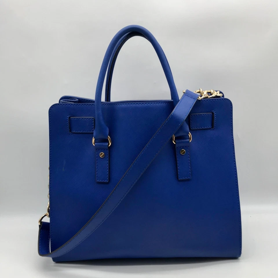 Bolsa tote Hamilton Michael Kors azul escuro couro saffiano - Imagem 2 de 4