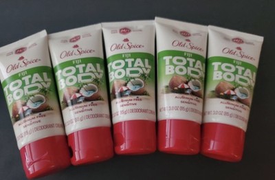 5 Old Spice Total Body Aluminum Free Sensitive Deodorant Cream Fiji 3 oz New