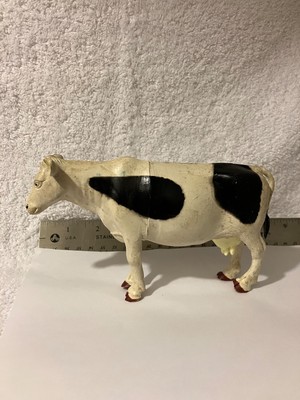 Vintage Big Boley Soft Plastic Toy Holstein Cow 1987 China