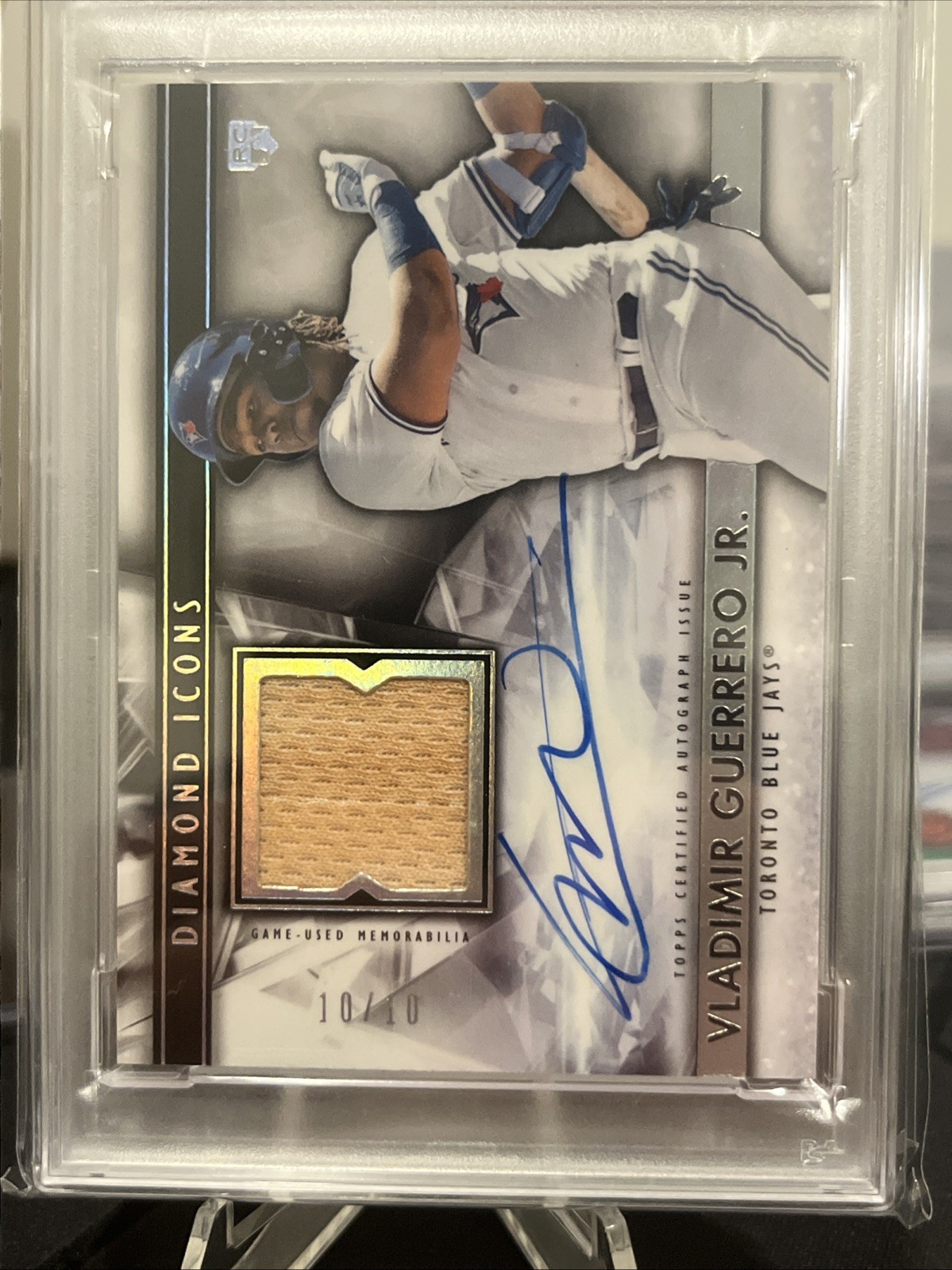 2019 Topps Dimmond Icons Vladimir Guerrero Jr. Rookie Patch Auto PSA 9 10/10🔥🔥 view 5