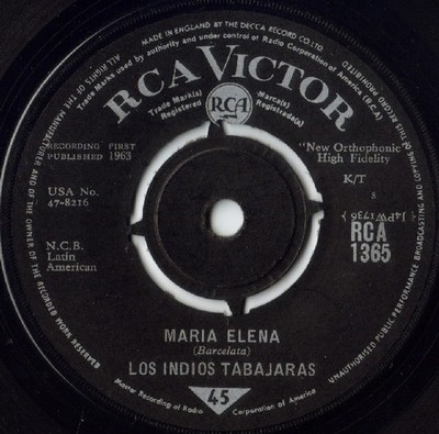 Los Indios Tabajaras - Maria Elena (7'', Single)