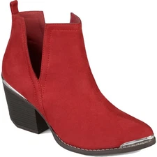 Journee Collection Womens Issla Faux Suede Slip On Ankle Boots Shoes BHFO 6687