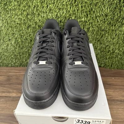 Size 15 - Nike Air Force 1 '07 Low Triple Black for sale online | eBay