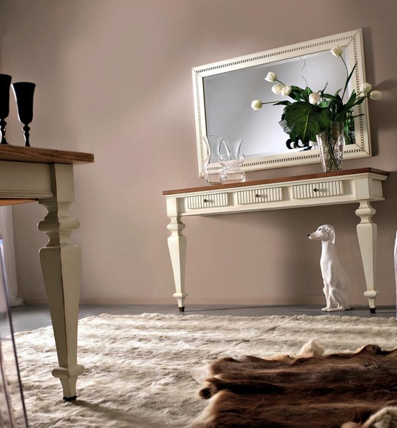Design Konsolen Schminktisch Kosmetik Tisch Spiegel Kommode Frisier Tische 2Tlg.-image
