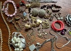 Mixed Vintage Estate Lot Of Costume Jewelry Pins Ring Necklaces Bracelets