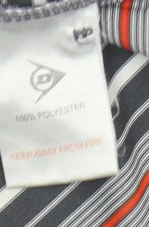 Dunlop Men's Grey Striped Golf Polo Shirt - Imagem 3 de 4