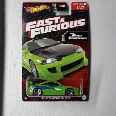 Hot Wheels Fast & Furious Mitsubishi Eclipse 1:64 Green Black Diecast Car 1995