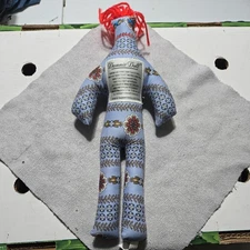 DAMMIT DOLL - Blue Paisley With Red Hair & blue Eyes Stress Relief. 