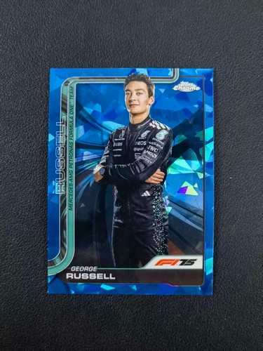 2025 Topps Chrome Sapphire F1 George Russell Portrait Base #7 WTS 1 - Picture 1 of 2