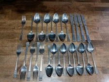 Hanford Forge Ventnor Japan Black Accent Geometric MCM  28 Piece Set 