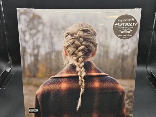 Taylor Swift Evermore Green Vinyl Record 2 LP Gatefold Explicit New Sealed