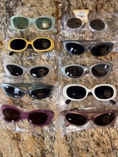 vintage 80  s Collection. NEW 10 Pair Sunglasses. 208.89 Orig.  Bonus incl.