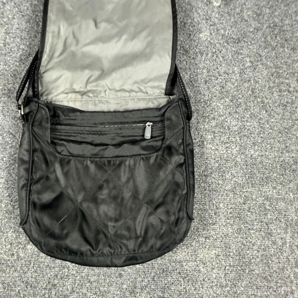 The North Face Quilted Messenger Bag Black Adjustable Strap Nylon Shoulder Purse - Image 3 of 4