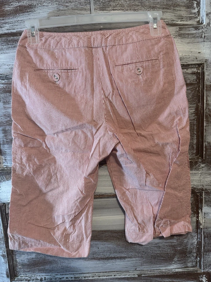 Bermudas Willi Smith para mujer talla 6 - 97 % mezcla de algodón rojo y blanco  Foto 4 de 4