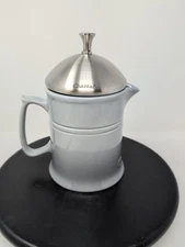 Chantal 16 Ounce Gray Ombre Ceramic Coffee French Press with Stainless Plunger