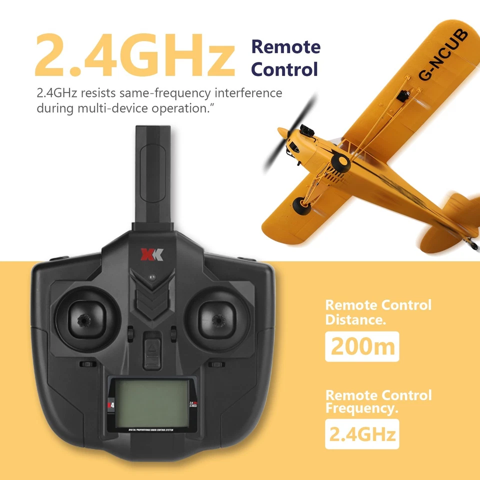 Avión RC sin escobillas WLtoys A160J3 5 canales con modo 3D/6G, 2 baterías Foto 3 de 4