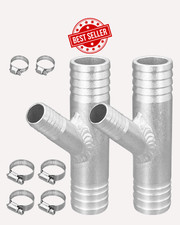 1 Set 1 Inch to 5/8 Aluminum CAB Heater Y Fitting Compatible with UTV SXS RZR