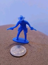 Blue plastic Tim Mee toys Sheriff Badge cowboy double pistols 2 Guns In Air