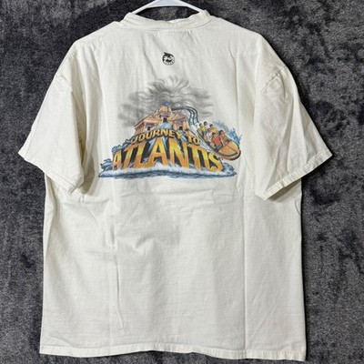 Vintage Sea World Journey to Atlantis T-Shirt XL White Orlando
