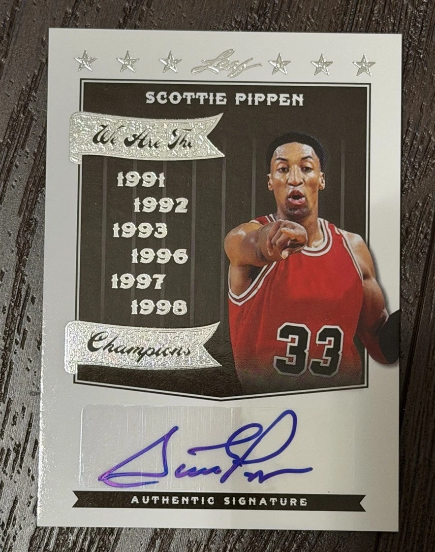 Scottie Pippen Basketball Autographed Sports Trading Cards
