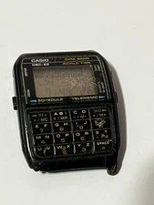 Vintage Casio DBC-62 676 Databank Telememo World Time Calculator Watch For Parts