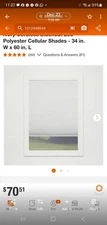 Perfect Lift Window TreatmentWhite Cordless Blackout Eco Polyester Cellular...