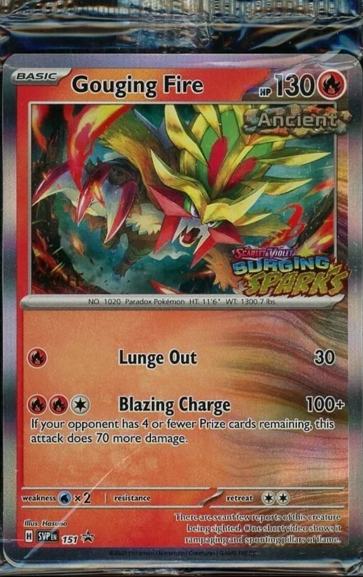 Pokemon Surging Sparks Prerelease Sealed Staff Promo Pack
