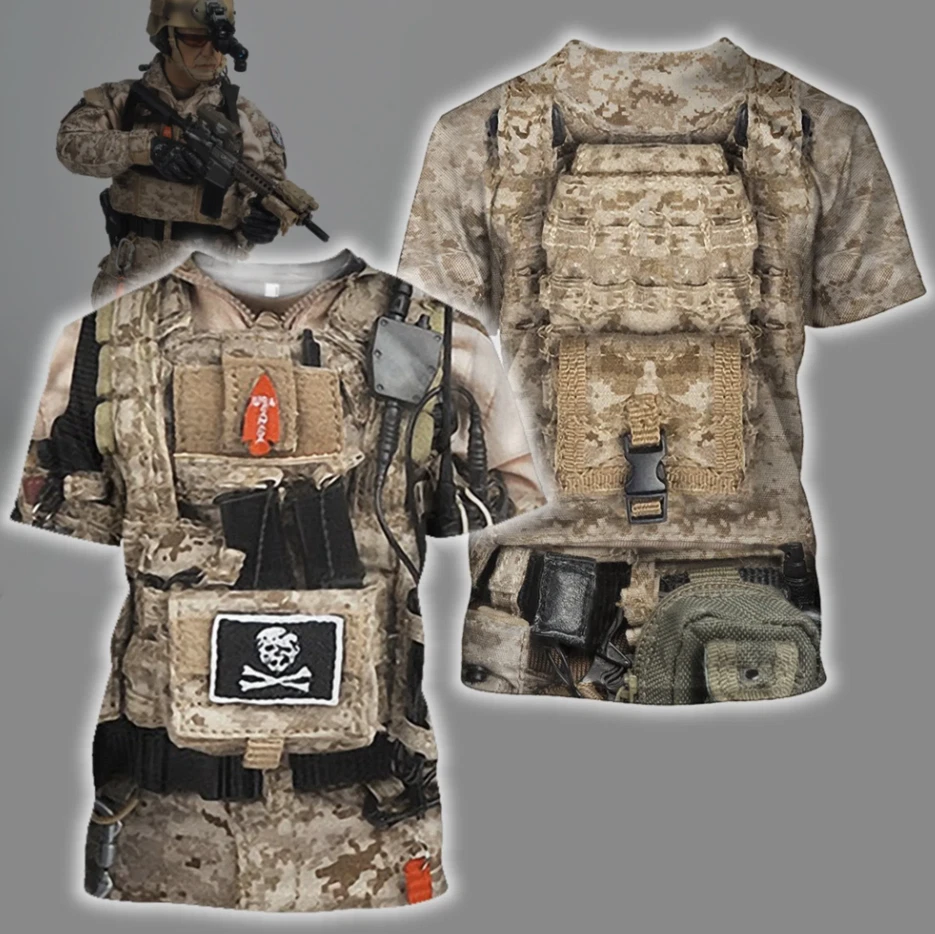 3D Printed U.S. Navy SEAL Team 6 T-Shirt, All Over Design