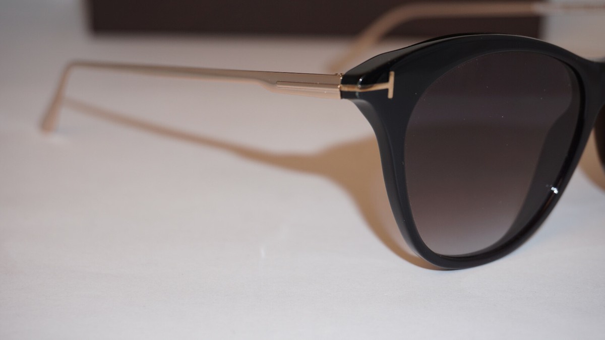 ? TOM FORD Micaela Wayfarer Black Polarized Sunglasses with Gold hardware Tom Ford Miles-02 Sunglasses FT1300 01A Shiny Black - eye-oo.com main image 4