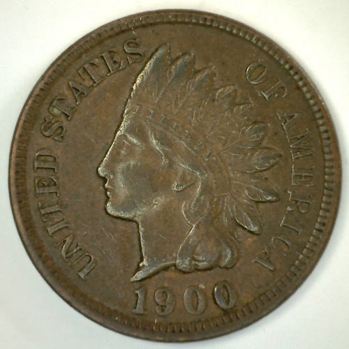 1900 Indian Head Cent XF 1c US Type Coin Extra Fine Philadelphia Penny