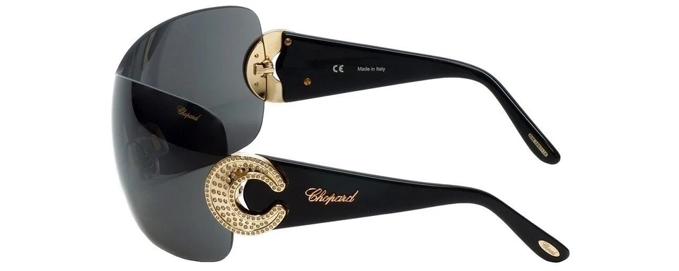 Gafas de sol de diseñador Chopard SCH939S-300X en negro con lente gris Foto 3 de 4