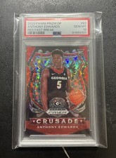 2020 Panini Prizm Draft /125 Anthony Edwards Red Disco RC PSA 10 #81 Crusade