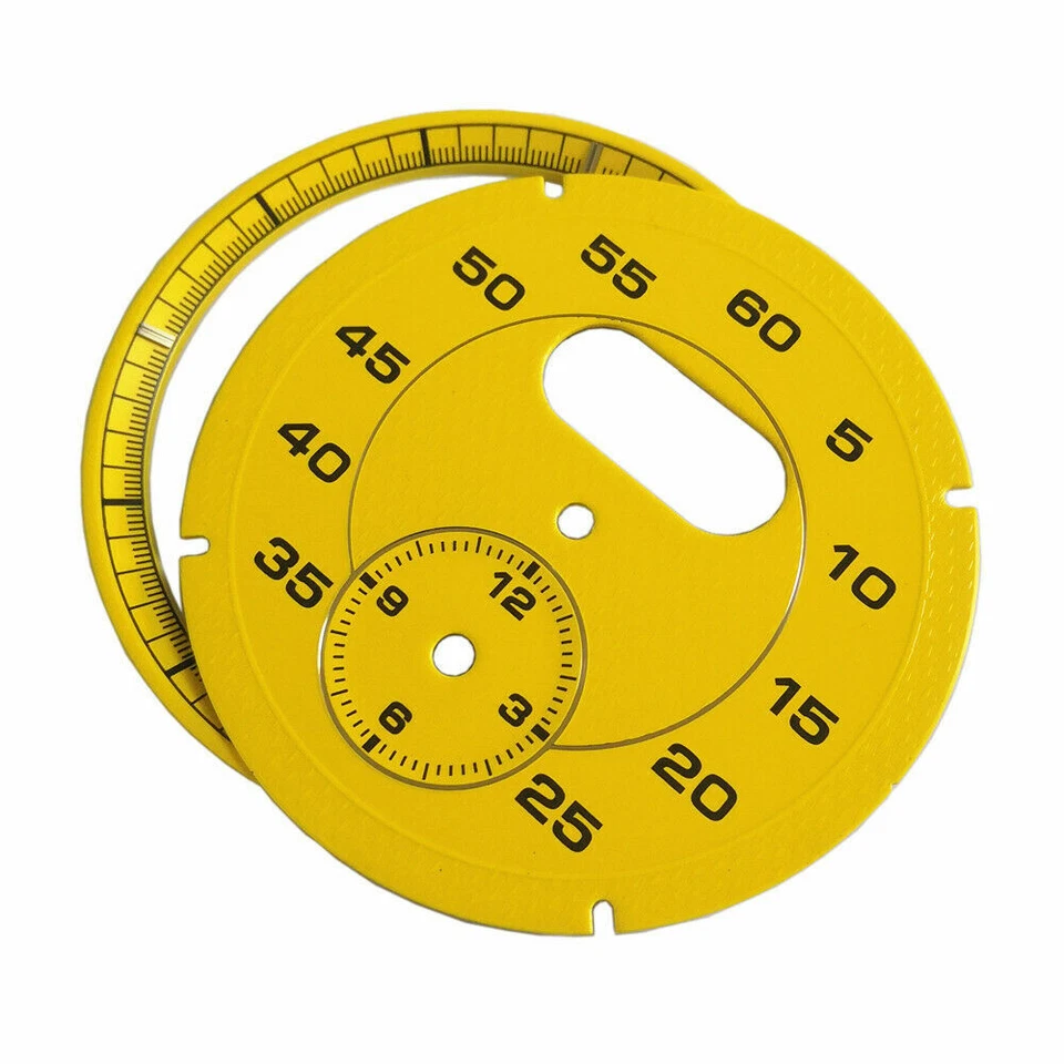Cronógrafo calibre reloj esfera amarilla para Porsche Cayman 911 Macan Cayenne Boxster NUEVO Foto 2 de 3