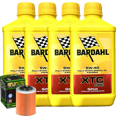 Set Service Bardahl Öl XTC 5W40 Für Aprilia ETV 1000 Caponord Rallye� 2004