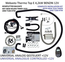 Webasto Thermo Top E 4,2kW Benzin Universal Einbausatz +12V T100 HTM +1533 TIMER