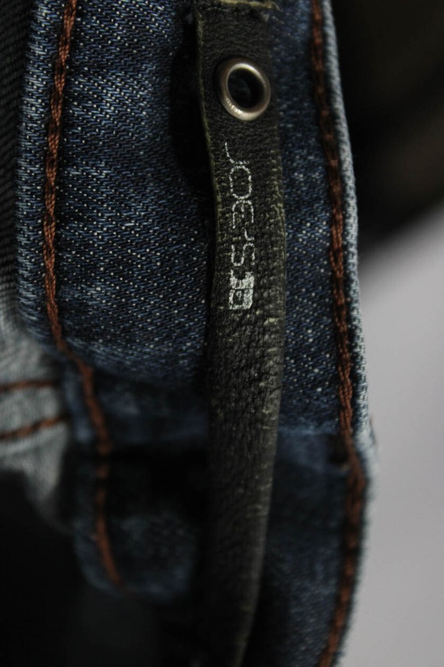 Joe's Collection Mens Cotton 5 Pocket Button Closure Bootcut Jeans Blue