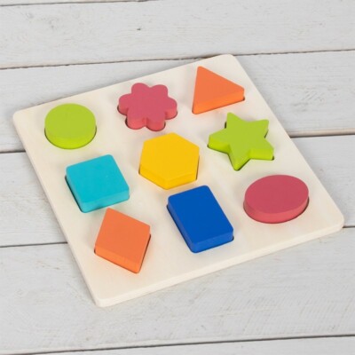 Holzformen Kinder Geometrie pädagogisches Spielzeug Puzzle Montessori frühes Lernen