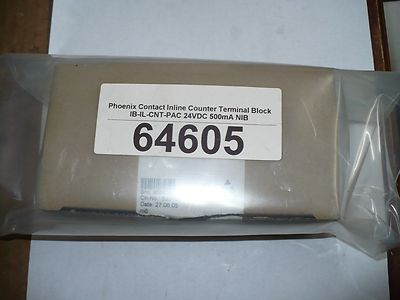 Phoenix Contact IB-IL-CNT-PAC Inline Counter Terminal Block, 24 VDC, 500mA, New 