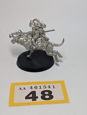 Lord of the Rings Warg Rider with spear missing leg OOP Metal LoTR MESBG