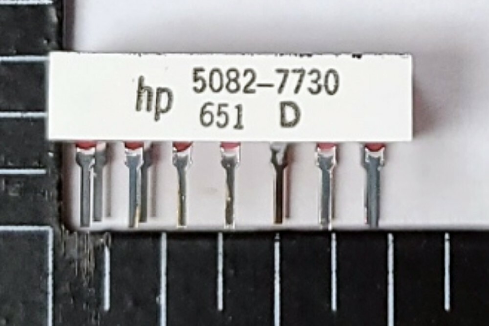 Display LED 7 Segmenti HP 5082-7730 - Rosso 640 Nm, 0.3", DIP-11 (NOS)