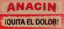 ANACIN Quita El Dolor! End the Pain! 1960's Spanish VARI-VUE Lenticular